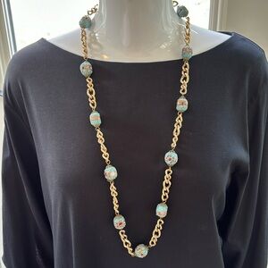 Gold Tone Wedding Cake Necklace